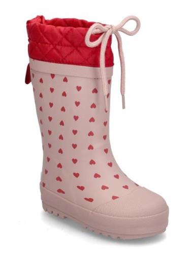 Rainboots With Woollining Shoes Rubberboots High Rubberboots Pink ANGU...