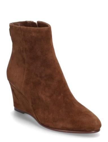 Sherry Suede Bootie Shoes Boots Ankle Boots Ankle Boots With Heel Brow...