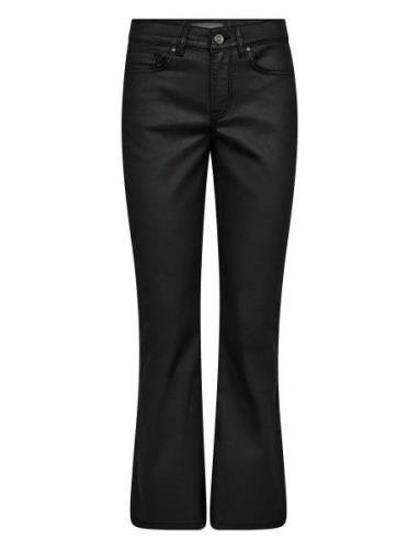 Mmashley Coated Pant Bottoms Jeans Flares Black MOS MOSH