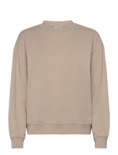 Loosefit Sweater Tops Sweat-shirts & Hoodies Sweat-shirts Beige Monki