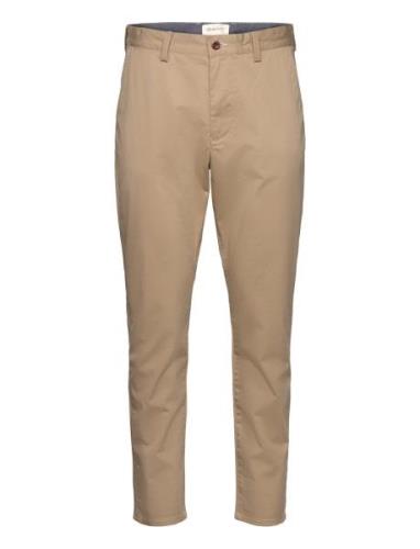 Tapered Twill Chinos Bottoms Trousers Chinos Beige GANT