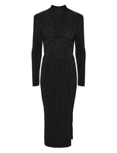 Yasolinda High Neck Ls Long Dress S. Maksimekko Juhlamekko Black YAS