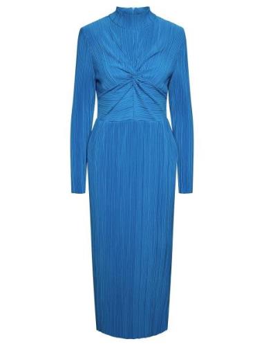 Yasolinda High Neck Ls Long Dress S. Maksimekko Juhlamekko Blue YAS