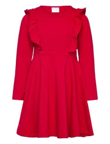 Flared Dress Flounce Red Dresses & Skirts Dresses Casual Dresses Long-...