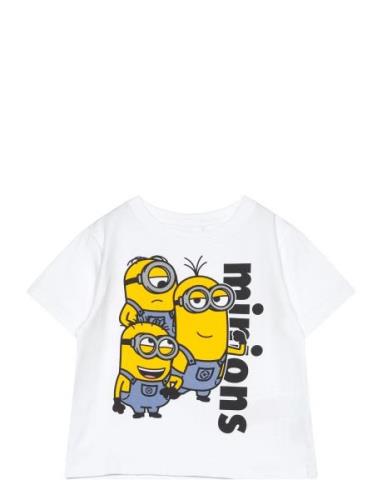 Nmmjule Minions Nreg Ss Top Box Sky Tops T-shirts Short-sleeved White ...