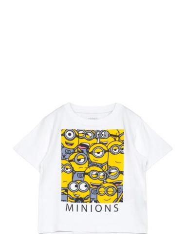 Nmmjule Minions Nreg Ss Top Box Sky Tops T-shirts Short-sleeved White ...