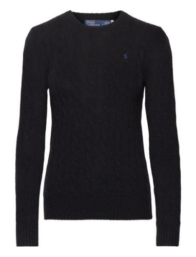 Cable-Knit Wool-Cashmere Sweater Tops Knitwear Jumpers Black Polo Ralp...