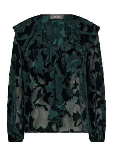 Mmbasile Burn Blouse Tops Blouses Long-sleeved Green MOS MOSH