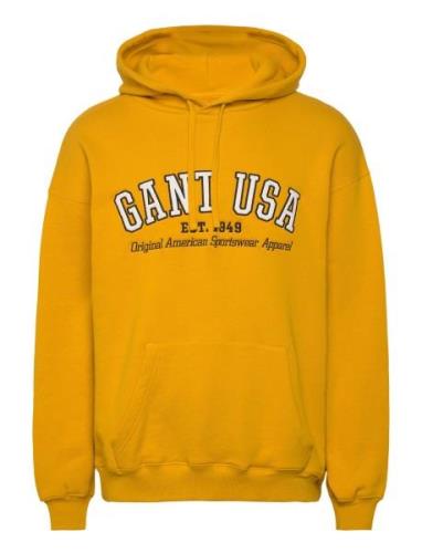 Gant Usa Hoodie Tops Sweat-shirts & Hoodies Hoodies Yellow GANT