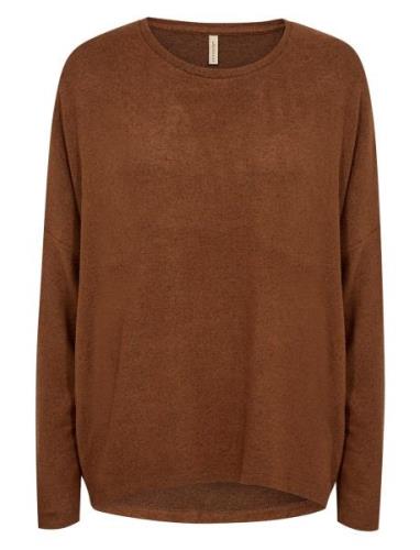 Sc-Biara Tops Knitwear Jumpers Brown Soyaconcept