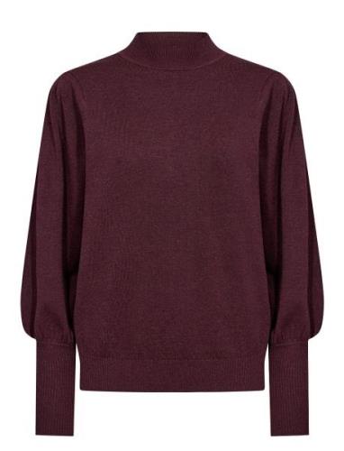 Sc-Dollie Tops Knitwear Jumpers Burgundy Soyaconcept