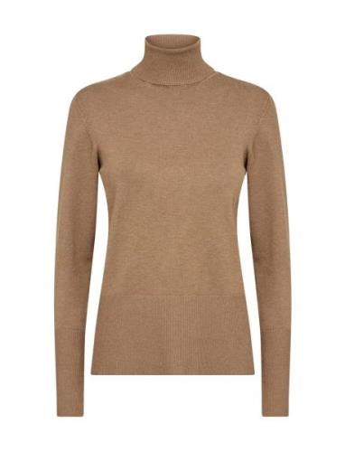 Sc-Dollie Tops Knitwear Turtleneck Brown Soyaconcept