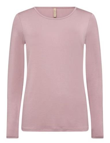 Sc-Marica Tops T-shirts & Tops Long-sleeved Pink Soyaconcept