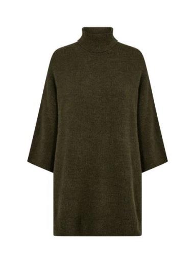 Sc-Nessie Tops Knitwear Turtleneck Green Soyaconcept