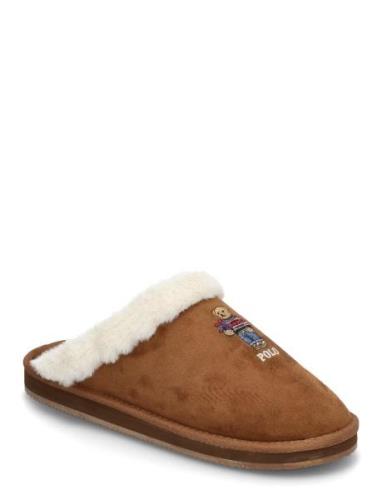 Polo Bear Faux-Shearling Slipper Aamutossut Tohvelit Brown Polo Ralph ...