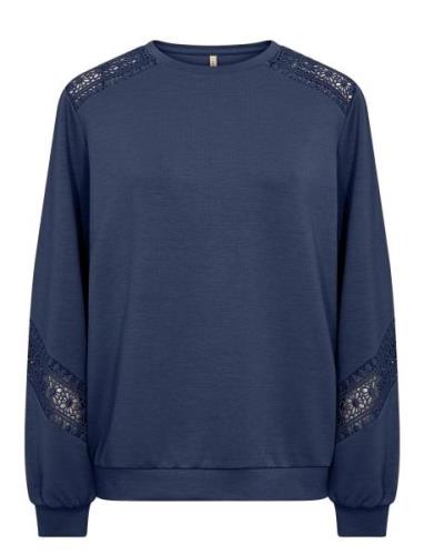 Sc-Banu Tops Sweat-shirts & Hoodies Sweat-shirts Blue Soyaconcept