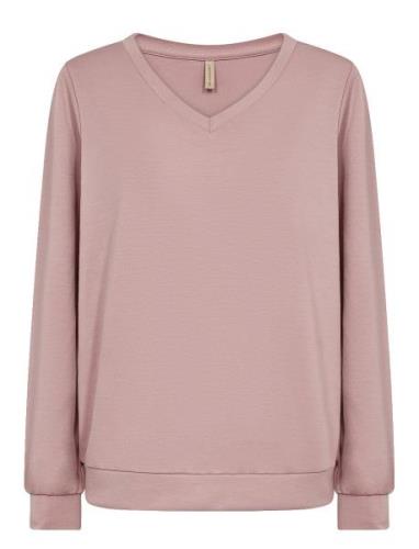 Sc-Banu Tops Sweat-shirts & Hoodies Sweat-shirts Pink Soyaconcept