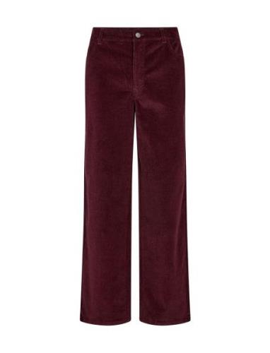 Sc-Ivalou Bottoms Trousers Straight Leg Burgundy Soyaconcept