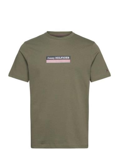 Hilfiger Box Tee Tops T-shirts Short-sleeved Green Tommy Hilfiger