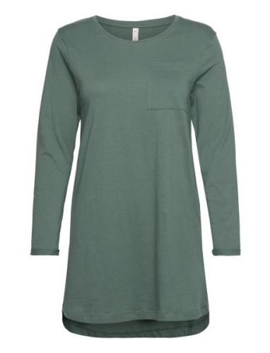 Nightie Ls Pocket Yöpaita Green Hunkemöller