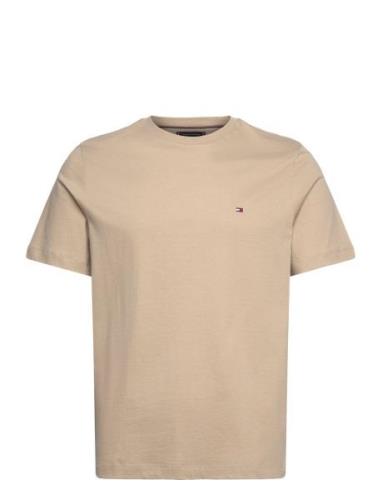 Ess Seasonal Reg Fit Solid Tee Tops T-shirts Short-sleeved Beige Tommy...