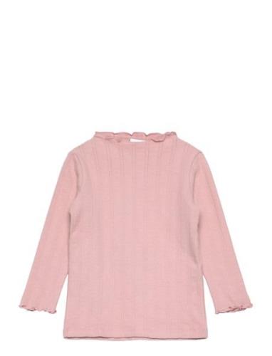 Nmfraria Ls Slim Top Tops T-shirts Long-sleeved T-shirts Pink Name It