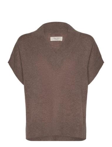 Hevinpw Pu Tops Knitwear Jumpers Brown Part Two