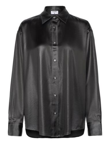 Glossy Shirt Tops Shirts Long-sleeved Grey Filippa K