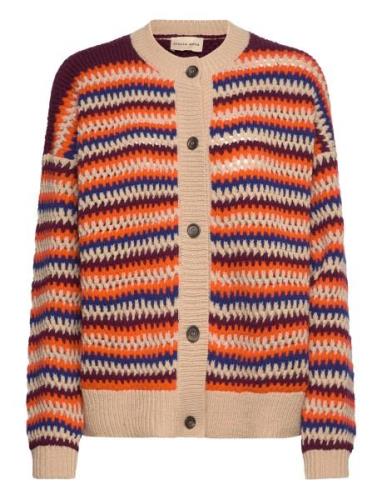 Italian Wool Knit Cardigan Tops Knitwear Cardigans Orange Stella Nova