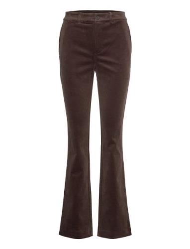 High-Rise Corduroy Boot Trouser Bottoms Trousers Flared Brown Lauren R...