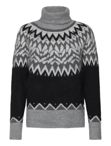 Fqmerla-Pullover Tops Knitwear Turtleneck Grey FREE/QUENT