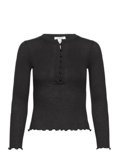 Burlington Ls T-Shirt Tops T-shirts & Tops Long-sleeved Black Rosemund...