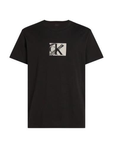 Small Ck Box Tee Tops T-shirts Short-sleeved Black Calvin Klein Jeans