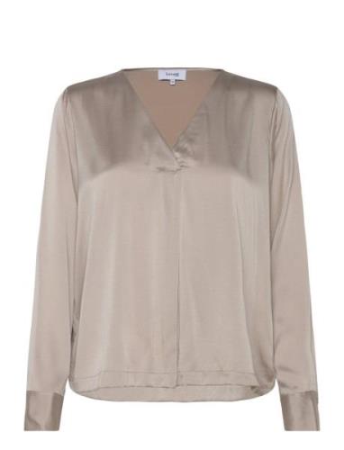 Lr-Gale Tops Blouses Long-sleeved Beige Levete Room