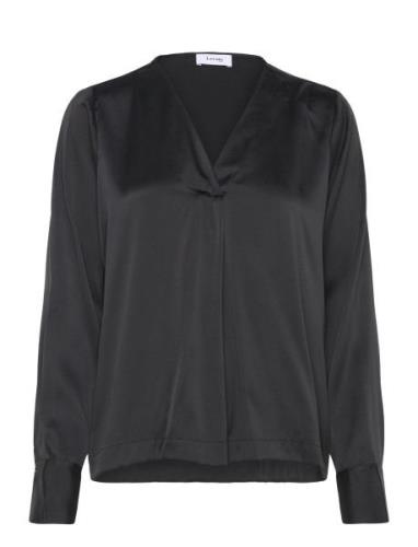 Lr-Gale Tops Blouses Long-sleeved Black Levete Room