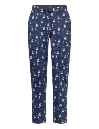 X-Mas Pyjama Pants Pyjama Blue Lindbergh