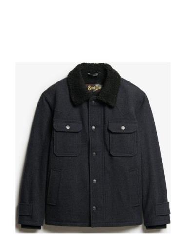 Merchant Wool Chore Jacket Villakangastakki Navy Superdry