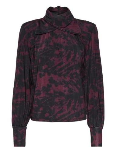 Redeinagz P Ls Blouse Tops Blouses Long-sleeved Burgundy Gestuz