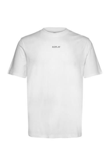 T-Shirt Regular Tops T-shirts Short-sleeved White Replay