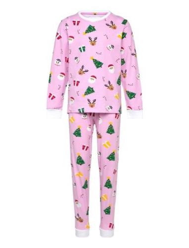 The Pinkish Pyjamas Kids Pyjamasetti Pyjama Pink Christmas Sweats