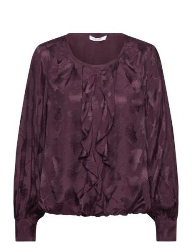 Cwrenate - Shirt Tops T-shirts & Tops Long-sleeved Purple Claire Woman