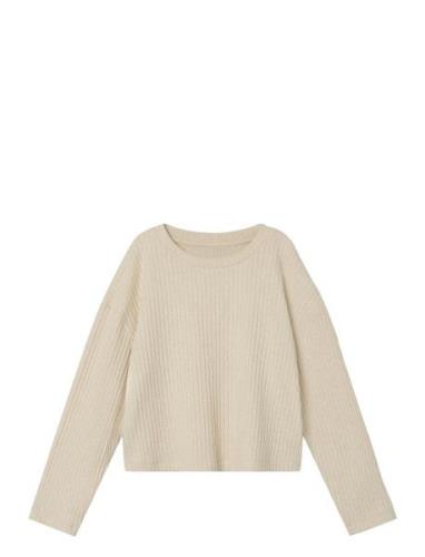 Nmfrikka Ls Rlx Top Tops T-shirts Long-sleeved T-shirts Beige Name It