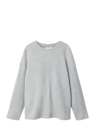 Nkfrikka Ls Rlx Top Tops Knitwear Pullovers Grey Name It