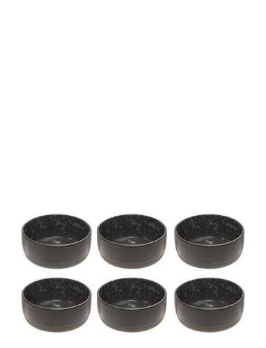 Raw Nordic Black - Bowl D13,5 X H6 Cm 6 Pcs Home Tableware Bowls Break...