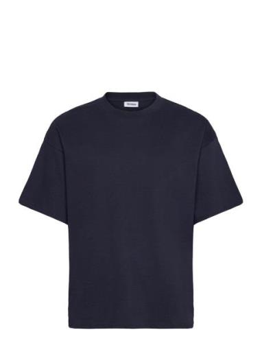 Great Boxy T-Shirt Tops T-shirts Short-sleeved Navy Weekday