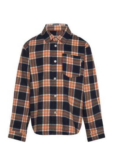 Check Flannel Svano Shirt Tops Shirts Long-sleeved Shirts Orange Mads ...