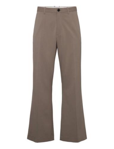 Flared Suit Trousers Bottoms Trousers Formal Beige Weekday