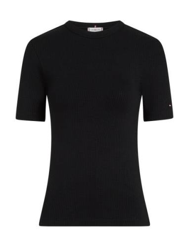 5X2 Rib C-Nk Ss Tops T-shirts & Tops Short-sleeved Black Tommy Hilfige...