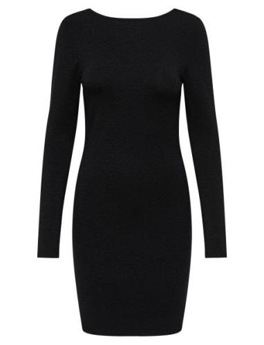 Onlroma L/S Round Back Dress Jrs Polvipituinen Mekko Black ONLY