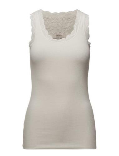 Vanessa Top Tops T-shirts & Tops Sleeveless White Cream